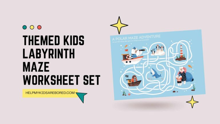 Themed Kids Labyrinth Maze Worksheet Set Free Download
