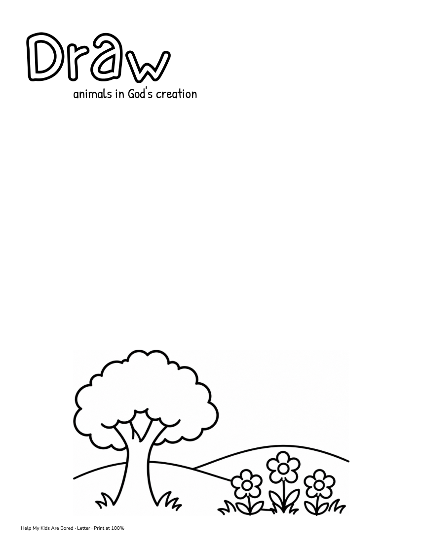 The Creation Story Drawing Worksheet for Kids | Free Printable
