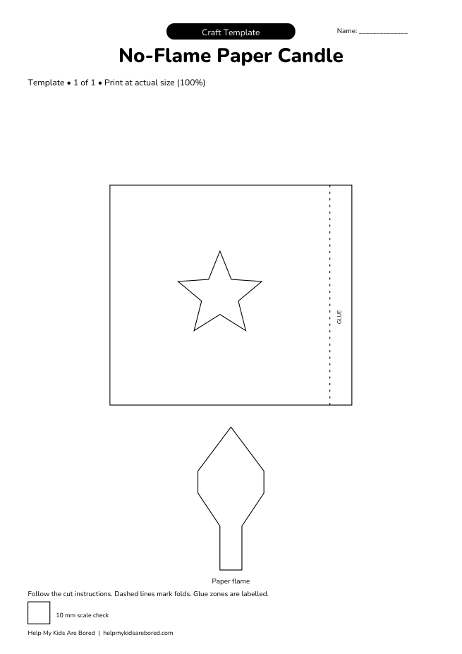 No-Flame Paper Candle