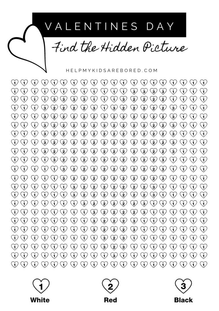 Free Valentine's Day Themed Printables, Games & Coloring Pages