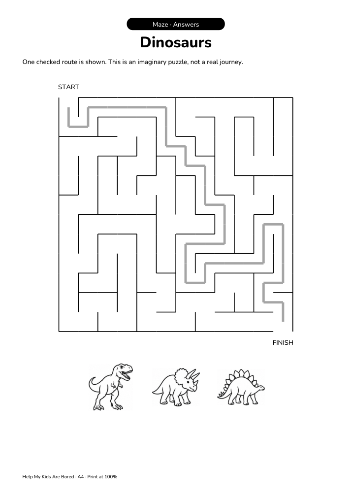 Dinosaurs Adventure Maze