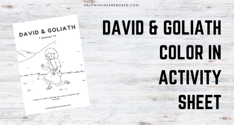David & Goliath Color in Activity Sheet - Free Download
