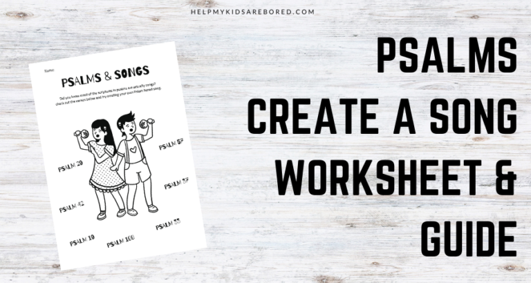 Psalm Create A Song Worksheet