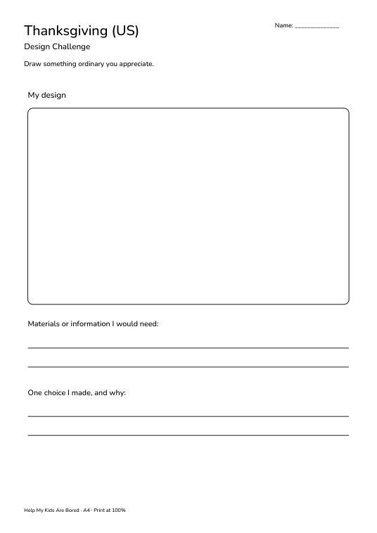 Thanksgiving (US) Design Challenge