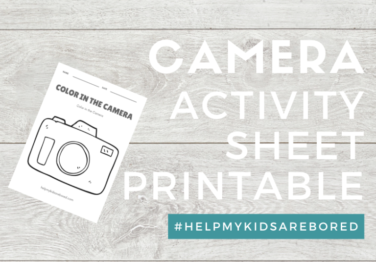 Camera & Photography Themed Children's Activity Sheets