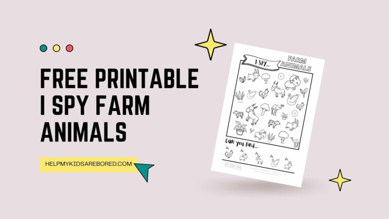 Free Printable I SPY Farm Animals Downloadable Game
