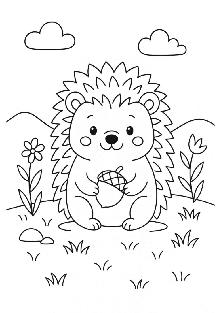 Free Hedgehog Coloring Page – Woodland Cutie for Kids!