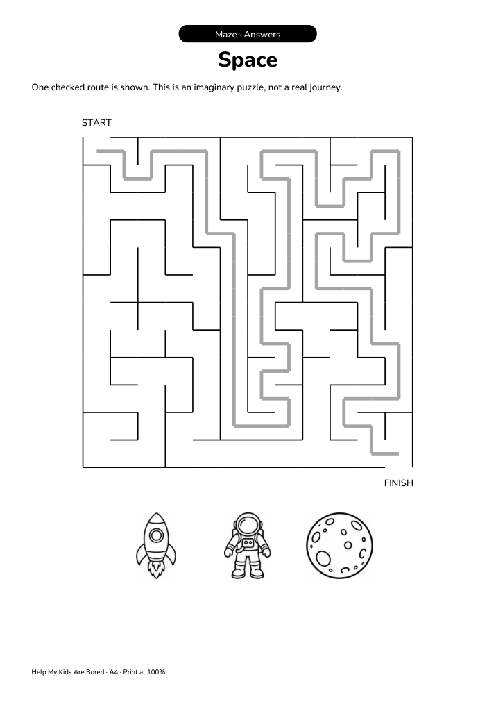 Space Adventure Maze