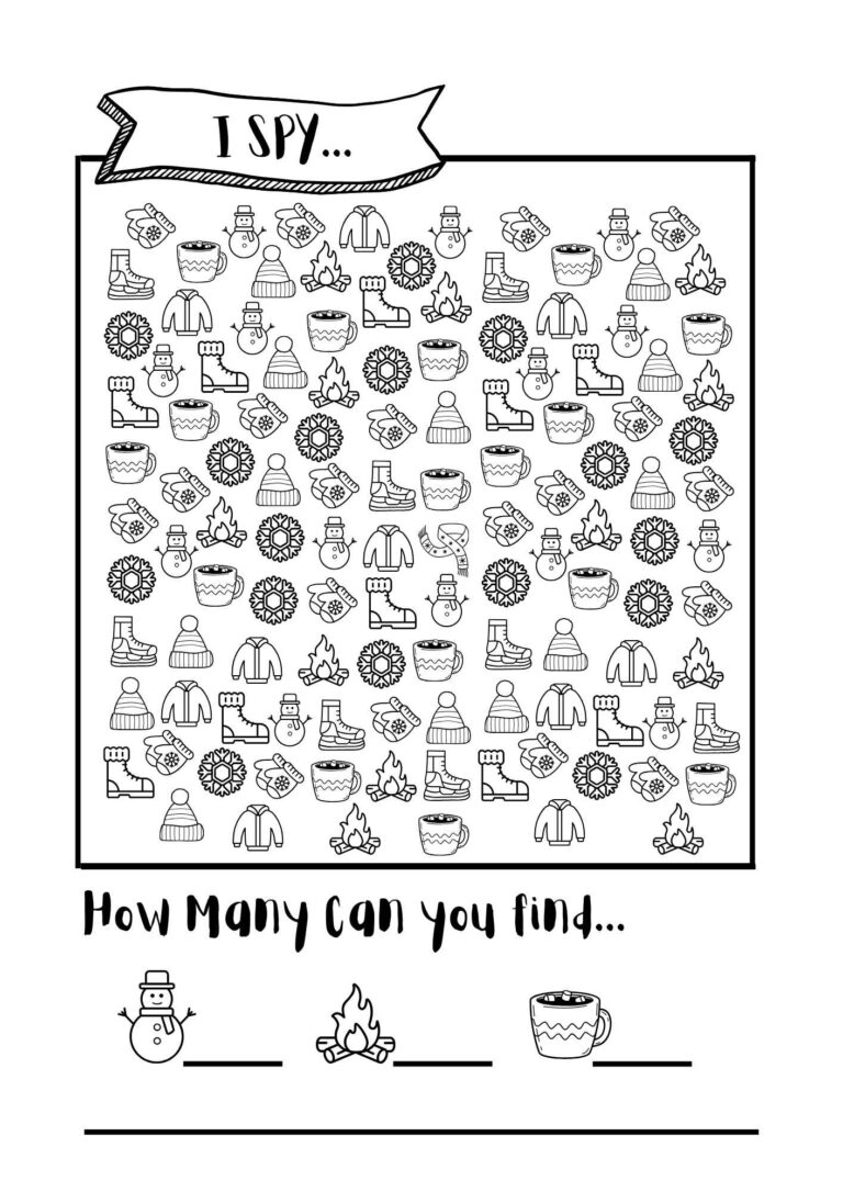Winter I Spy – Free Printable Seek-and-Find Game for Kids