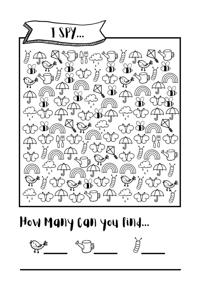 Spring I Spy – Free Printable Seek-and-Find Game for Kids