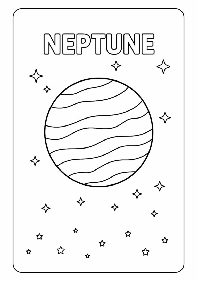 Free Neptune Coloring Page Printable – Learn About the 8th Planet from the Sun!