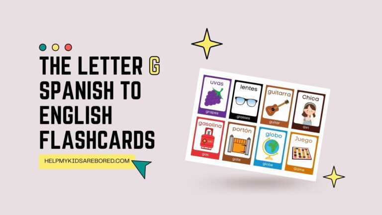 The Letter G English to Spanish flashcards | Free Digital Resource