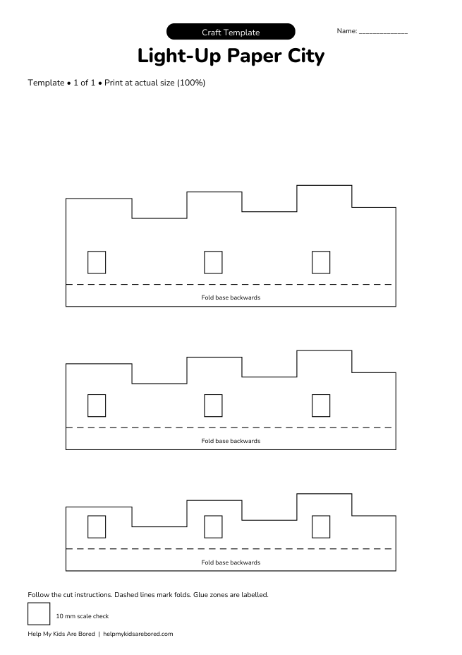 Light-Up Paper City