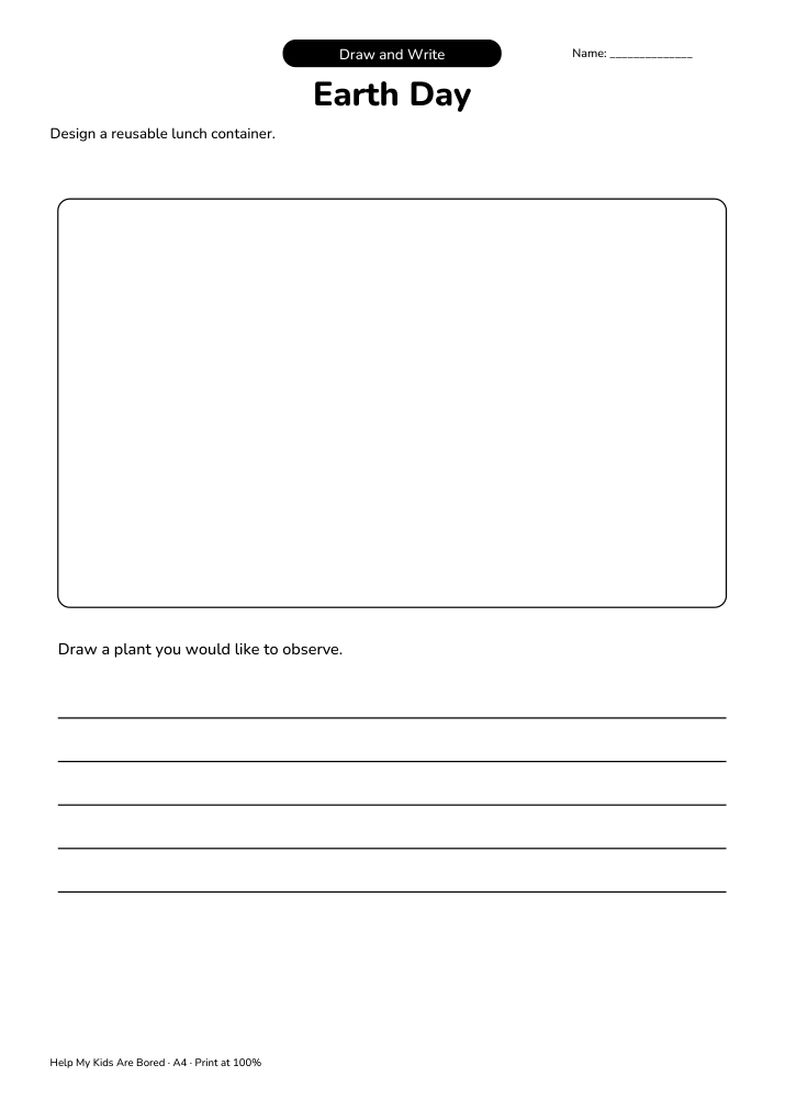 Earth Day Draw and Write