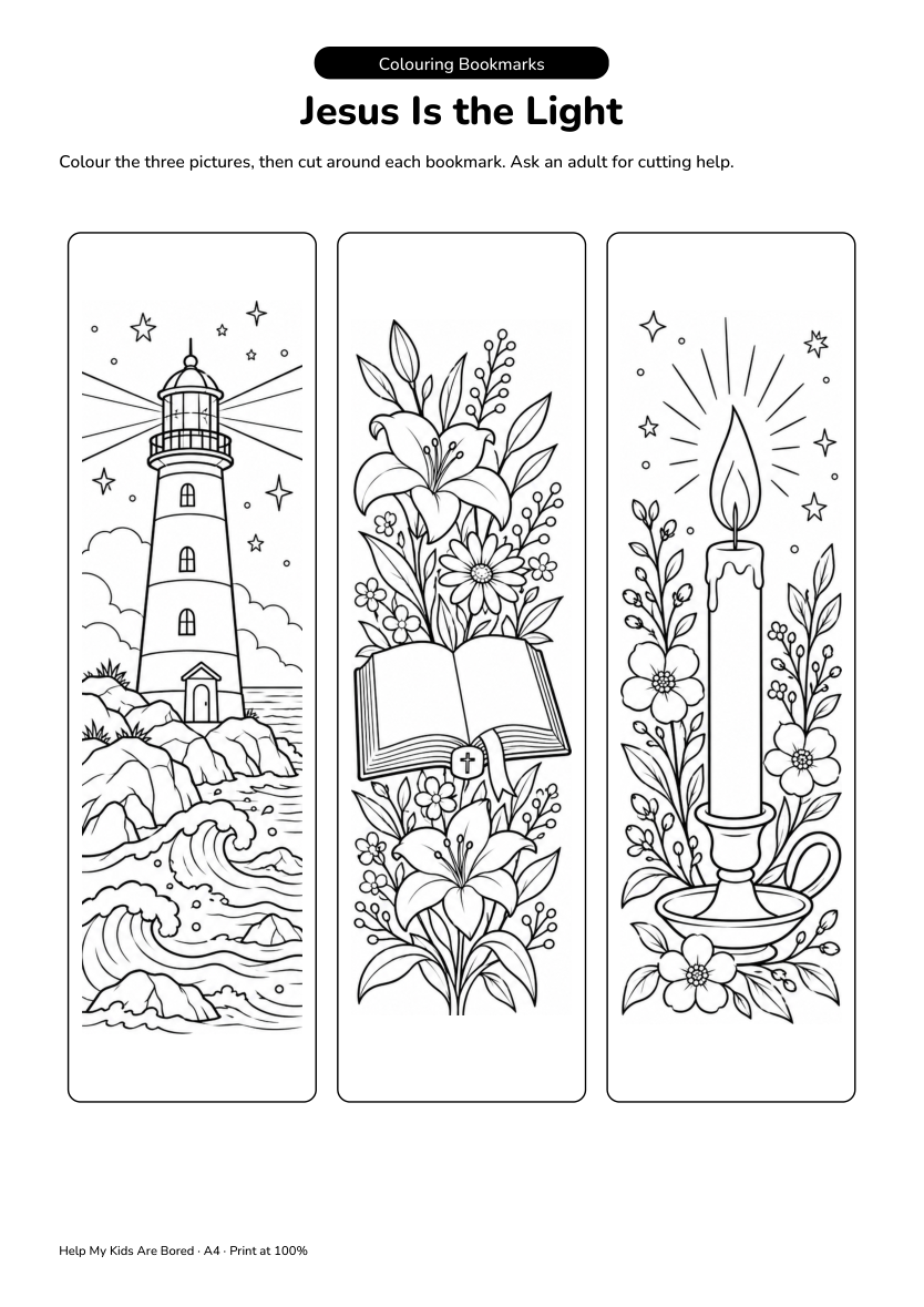 Jesus Is the Light Bookmarks