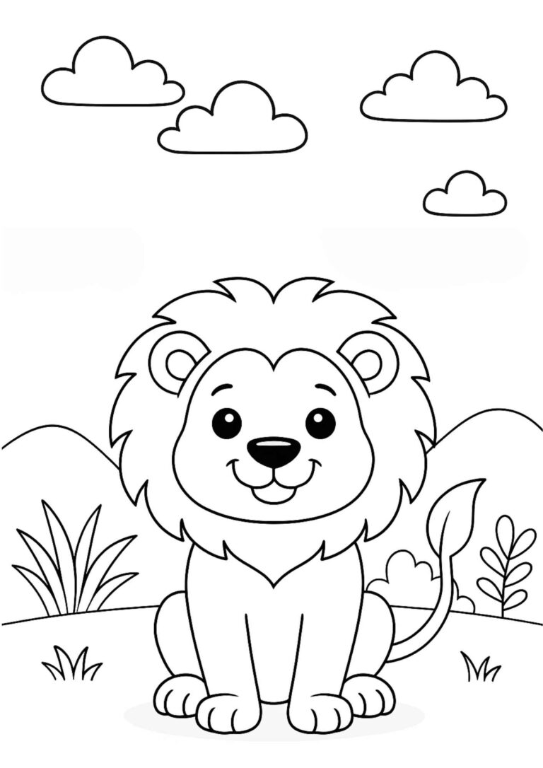 Free Lion Coloring Page – King of the Jungle Fun for Kids!