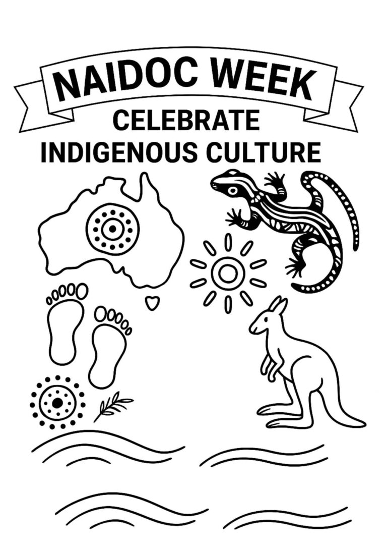 Celebrate NAIDOC Week – Free Indigenous Culture Colouring Pages for Kids