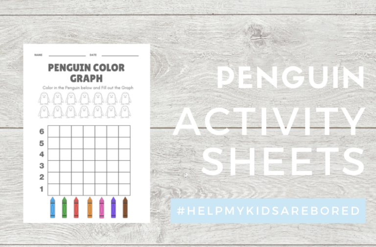 Penguin themed activity sheets for Primary School Age Kids