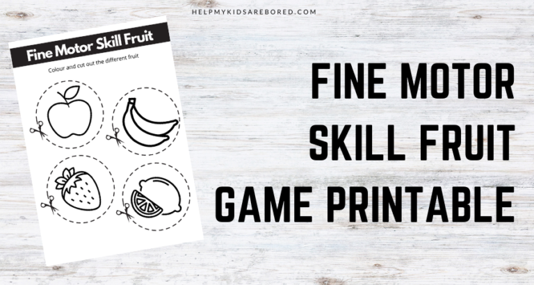 Primary School Aged Fine Motor Skill Fruit Game Printable