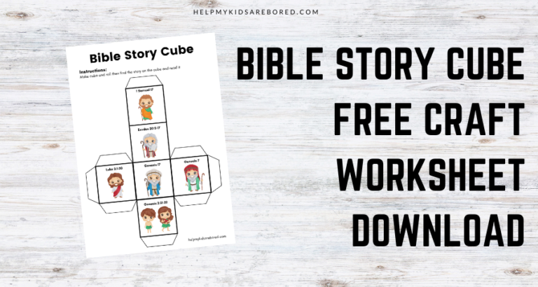 Bible Story Cube FREE Craft Worksheet Download