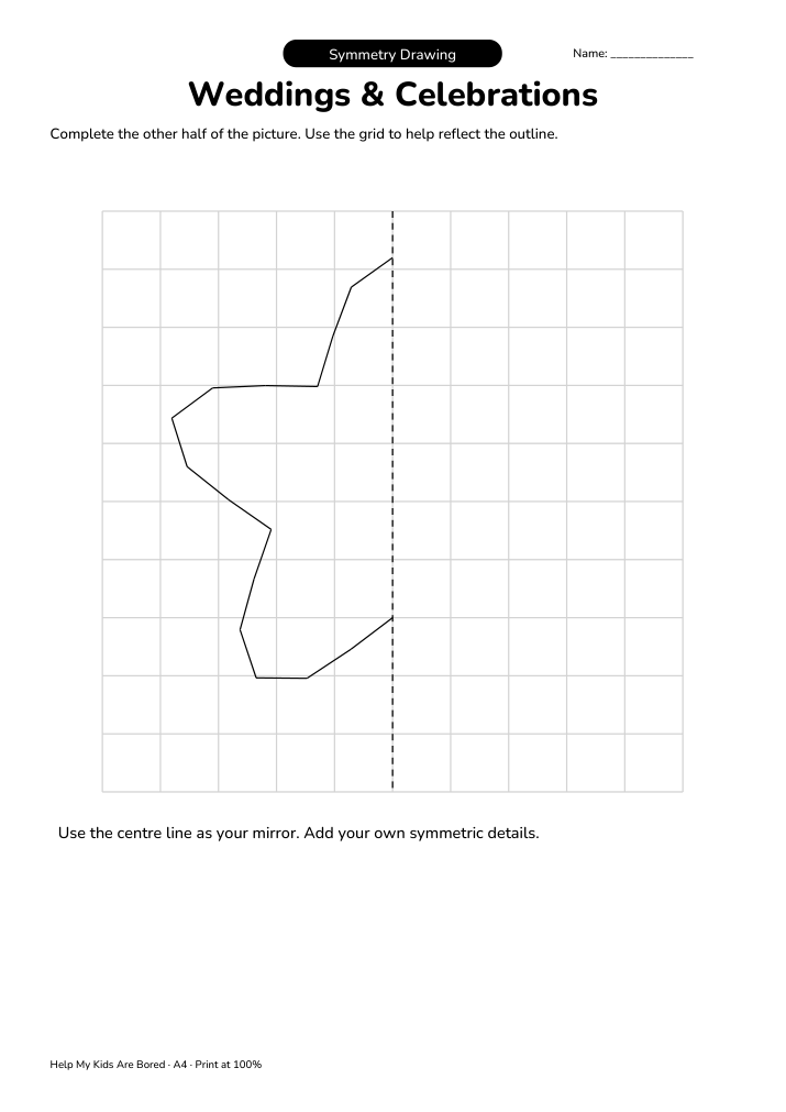 Weddings & Celebrations Symmetry Drawing