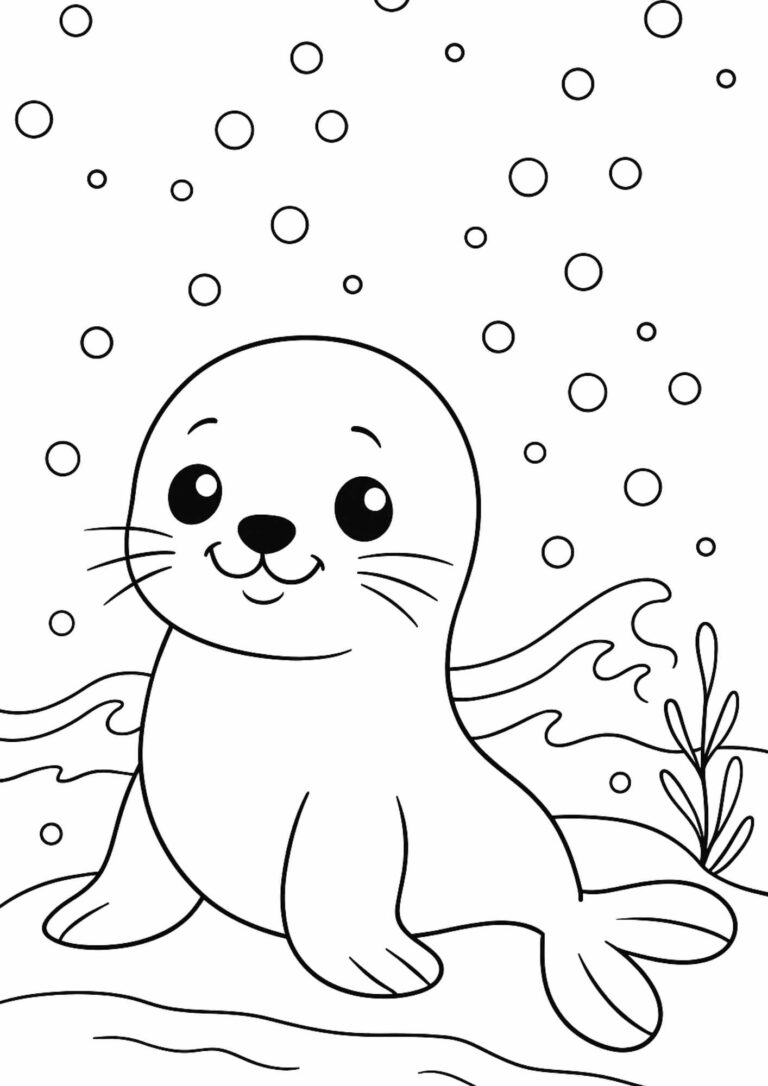 Free Seal Coloring Page – Adorable Ocean Animal Printable for Kids