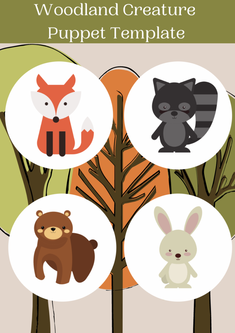 Free Woodland Creature Puppet Printable