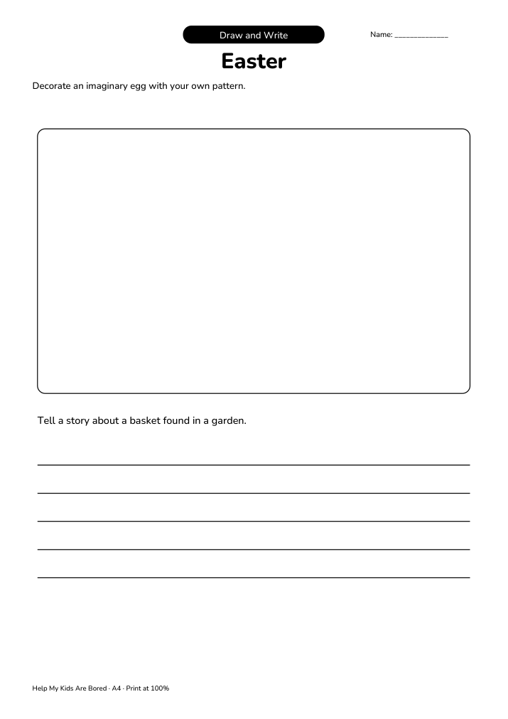 Easter Draw and Write