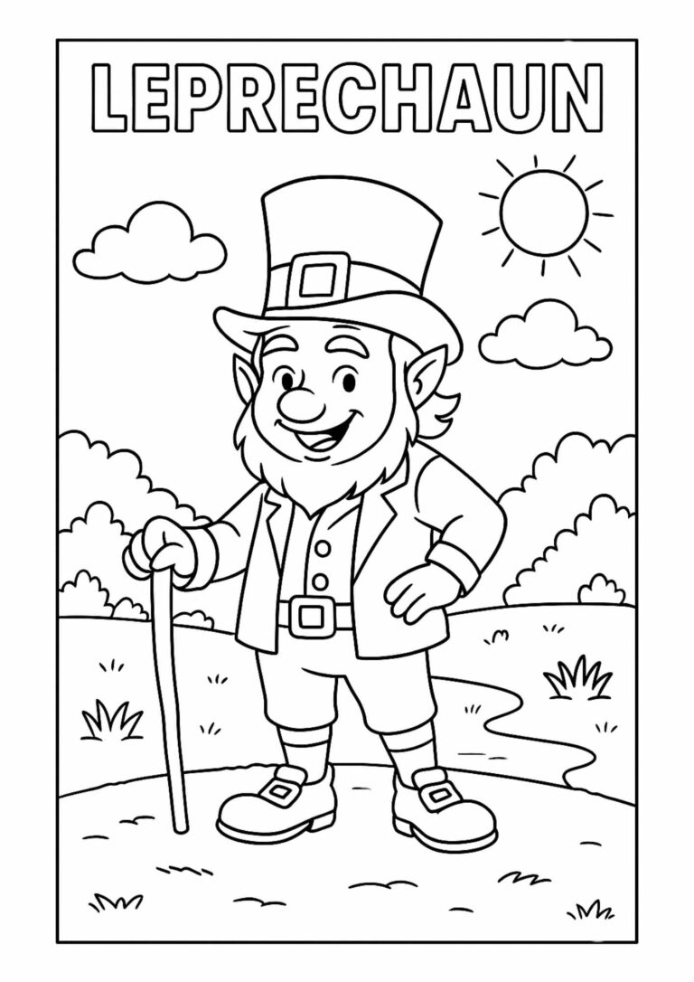 Leprechaun Coloring Page – Free Printable St. Patrick’s Day Fun for Kids