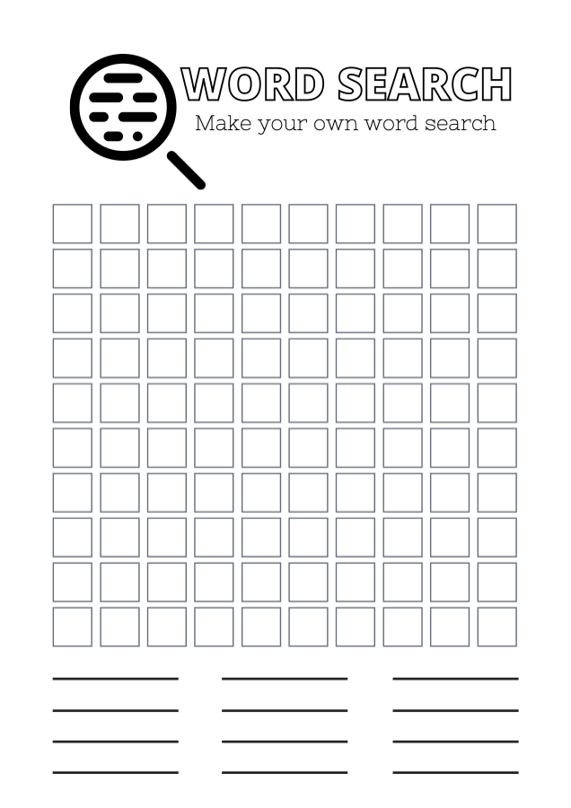 Make your own Word Search Printable Activity