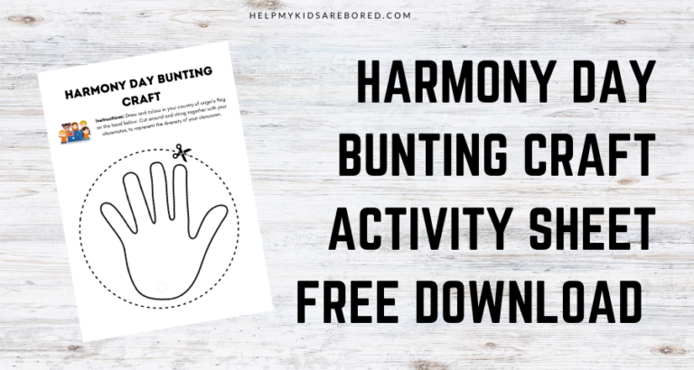 Harmony Day Bunting Craft Free Activity Sheet Download