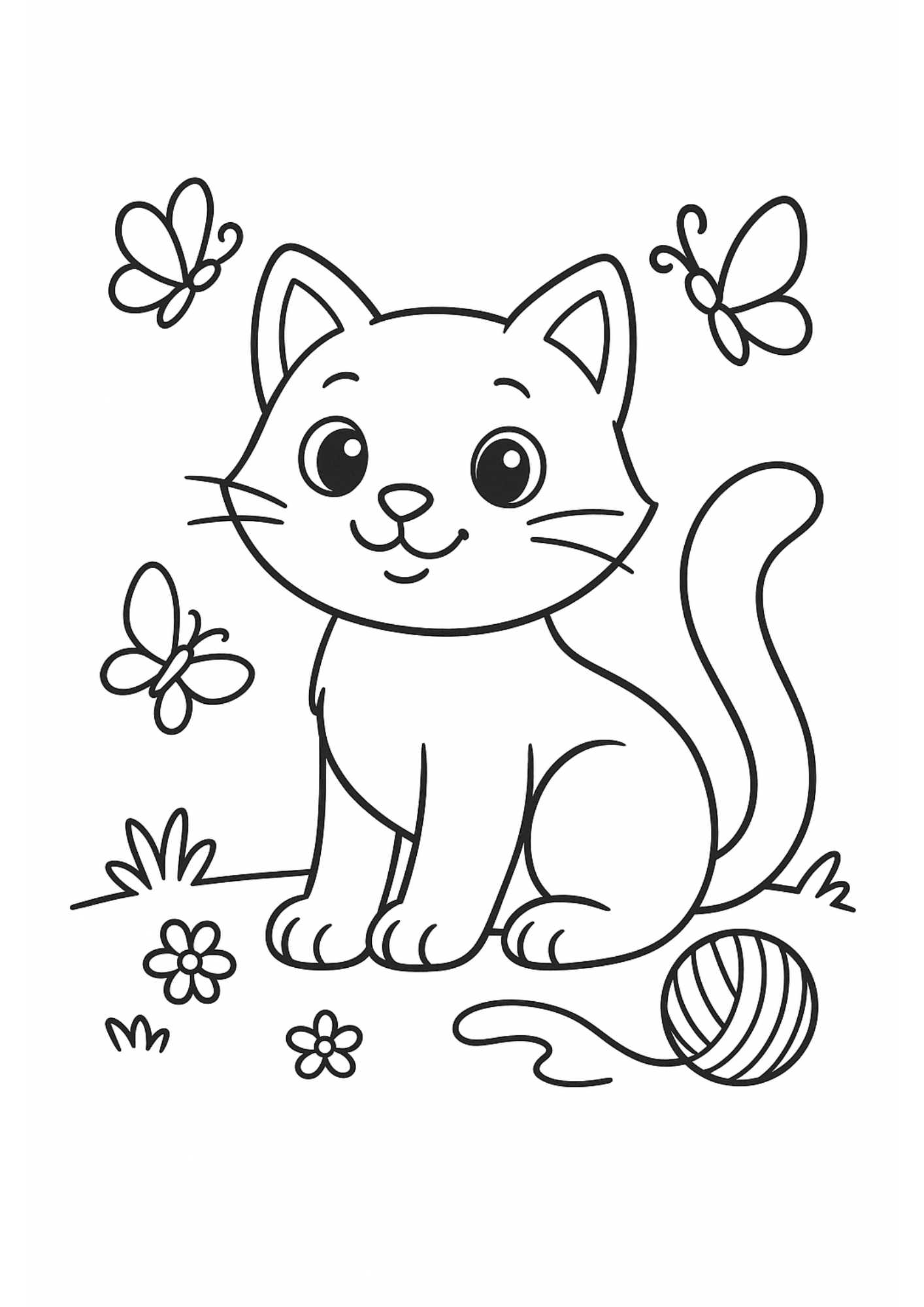 Free Printable Cat Coloring Page – Purr-fect Fun for Kids! - Help My
